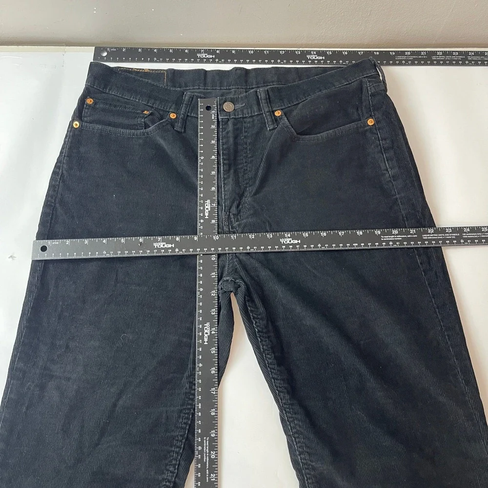 Levis 514 Pants Mens 36x34 Black Straight Fit Corduroy Pinwale Preppy Casual